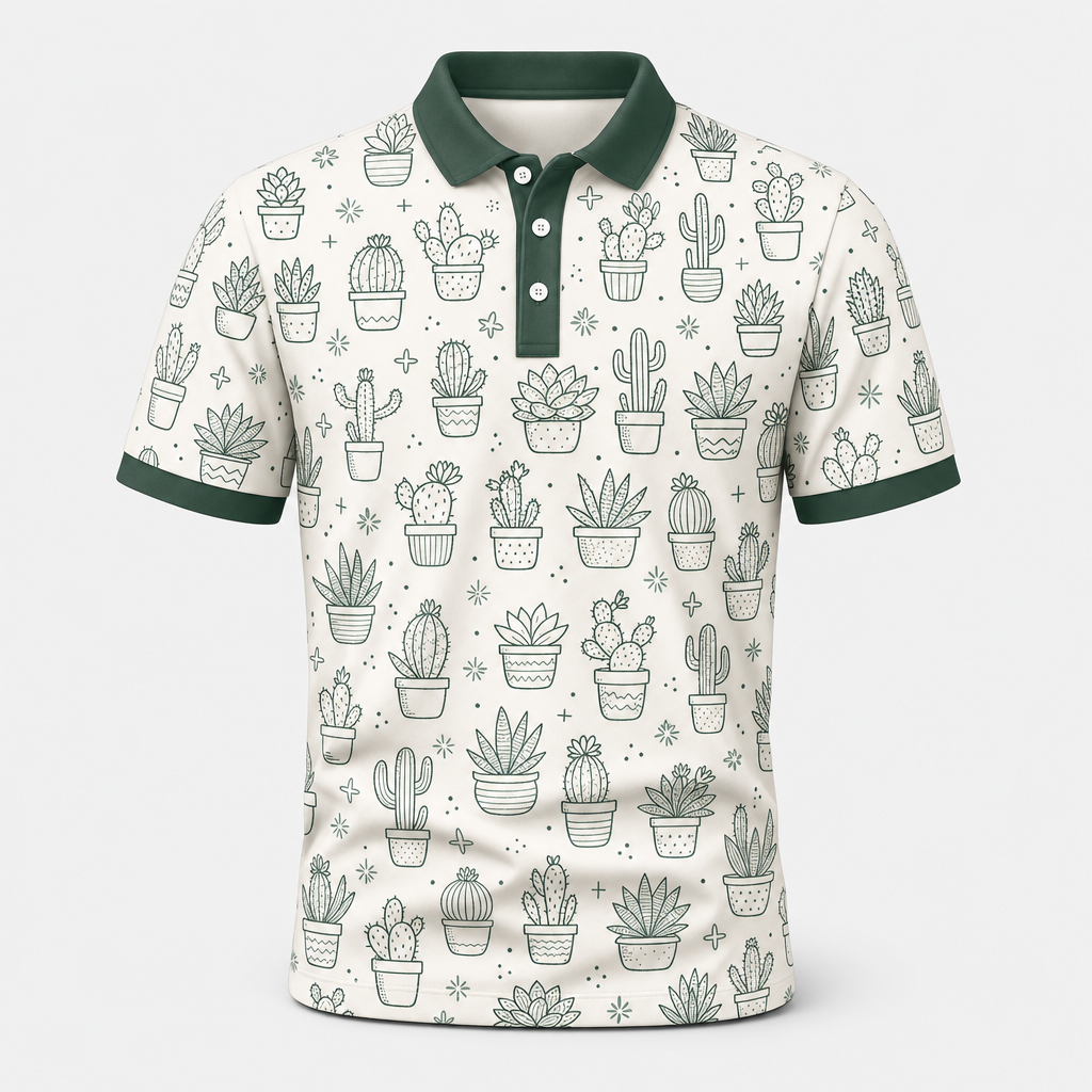 Succulent Scatter AOP Polo - Polo shirt - All over printed 45c9ab1e-1071-4b41-9cd3-b53a9c993c0f.png