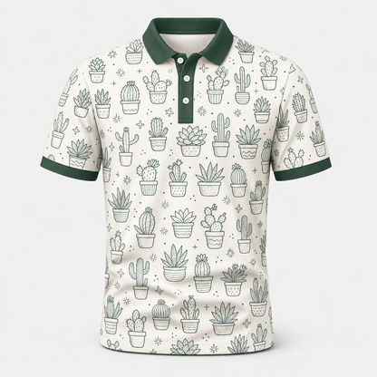 Succulent Scatter AOP Polo - Polo shirt - All over printed 45c9ab1e-1071-4b41-9cd3-b53a9c993c0f.png