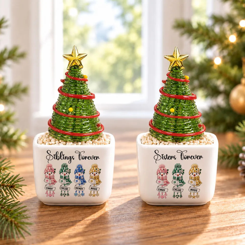 Siblings Forever - Personalized Potted Christmas Tree - Christmas Gift For Family 465dbef6-1e32-45bc-a926-aa76ac7871b3-2.webp