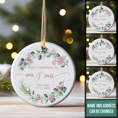 First Christmas As Mr. & Mrs.- Personalized Ornament - Christmas Gift 47-1_43a1e4ec-ecd7-4782-897c-89ea2f637ead.jpg