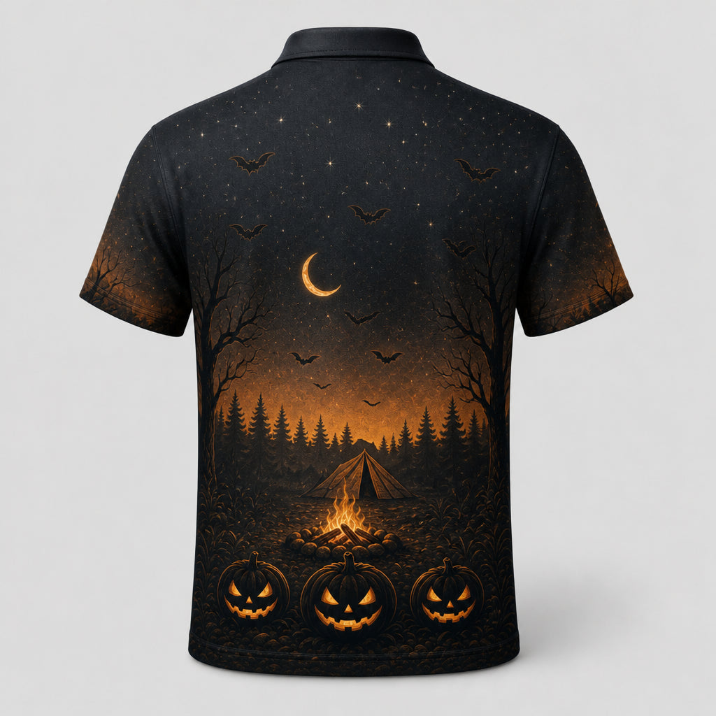Halloween Camping Drunker Half AOP Polo - Polo shirt - All over printed 482fe773-aa30-4973-9493-6e0420d294a8.jpg
