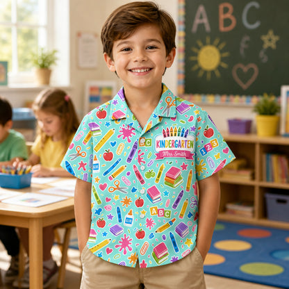Kindergarten Teacher Name Kids Hawaiian Shirt - AOP - Personalized Hawaiian Kids Shirt - AOP 48a05813-0824-49d2-8d9e-719ac0de9086.jpg