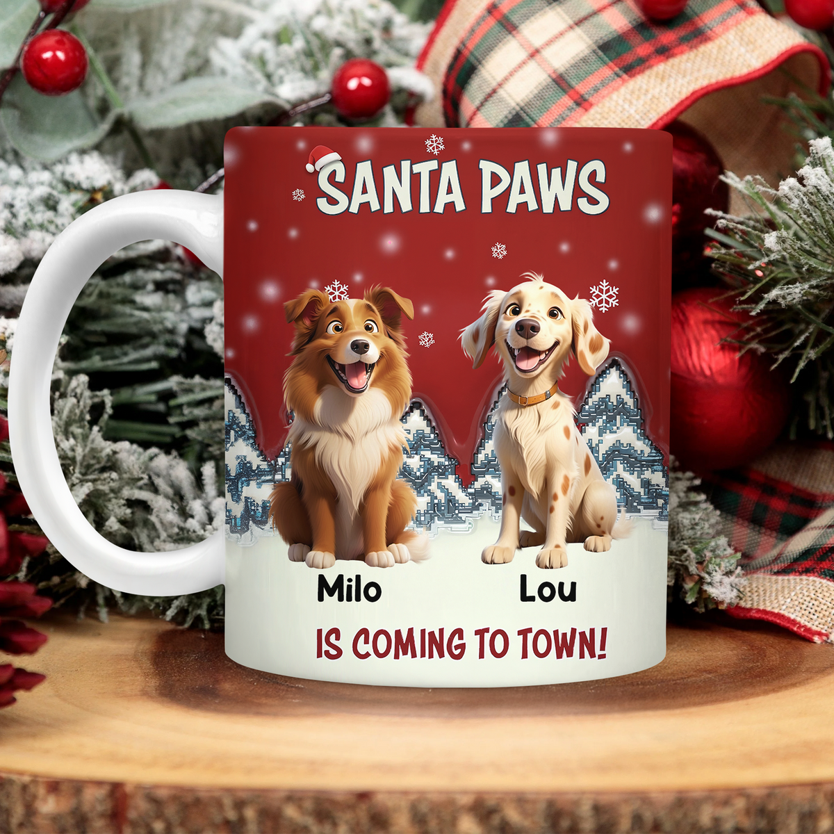 Custom Christmas Dog Mug - Personalized Christmas Birthday Gifts For Dog Lovers, Dog Dad And Mom, Dog Owners - Santa Paws 48d6548a-46cd-4f91-af45-03696294542d-MK8.png