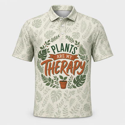 Plants Are My Therapy Botanical Polo - Polo shirt - All over printed 491f4790-63f4-4c77-bba2-9af7449973b0.png