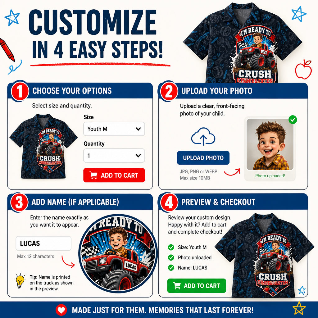 Ready To Crush Kindergarten Monster Truck Photo Kids Hawaiian Shirt - Personalized Hawaiian Kids Shirt - AOP 4968d0ae-12a5-4138-acd7-cc343d64e3a6.jpg