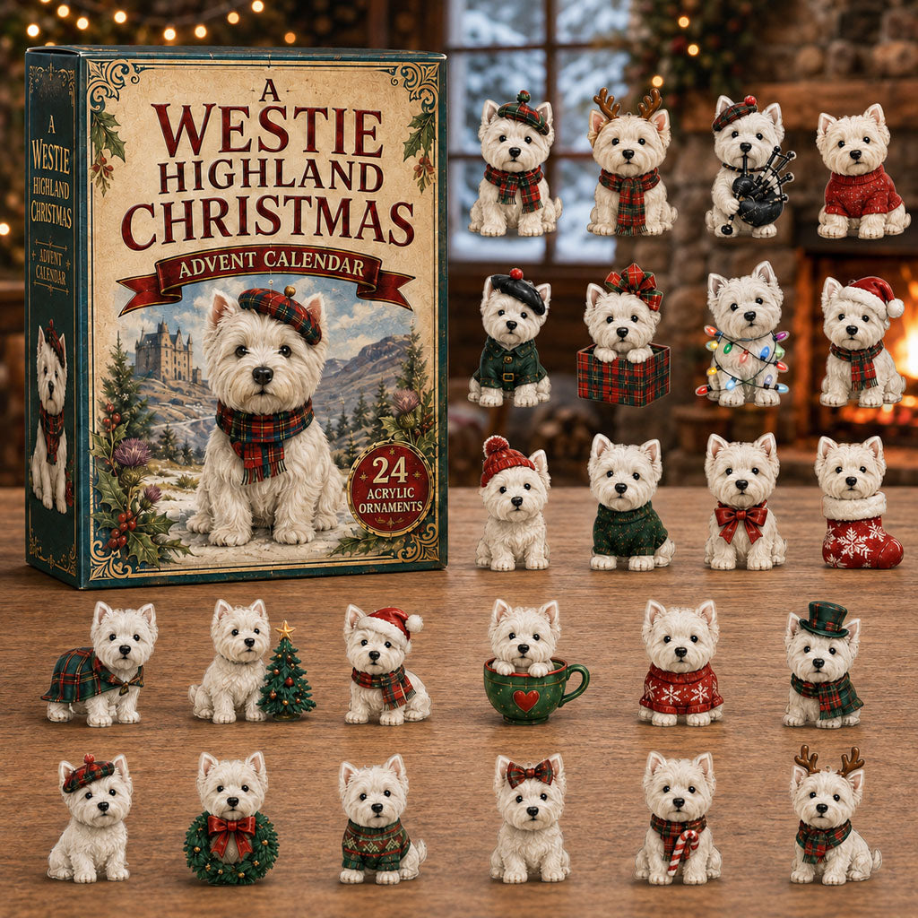 A Westie Highland Christmas Advent Calendar 2026 - 24-Day Festive Countdown, Acrylic Charms Blind Box - Gift For Dog Lovers 497d3ce9-bf22-4f55-b9aa-756cdcff1956-westie.jpg