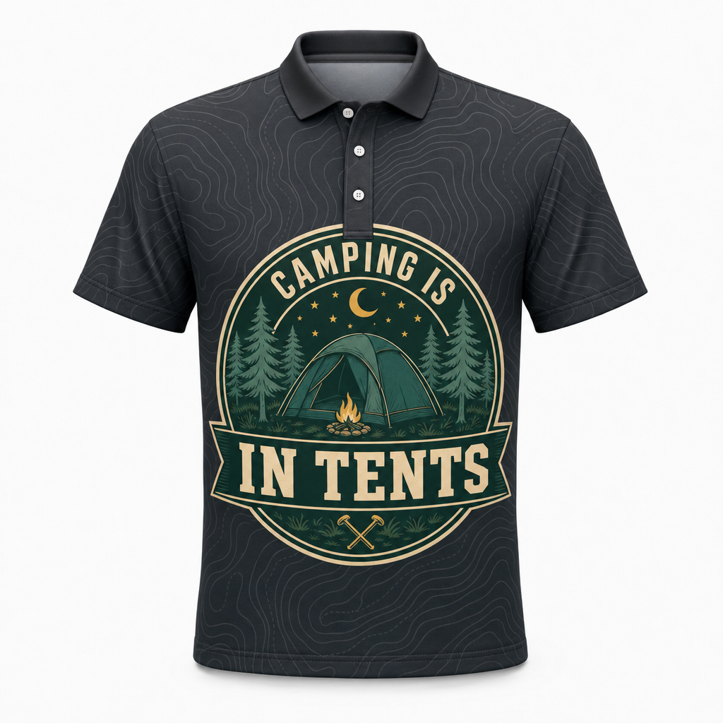 Camping Is In Tents – Retro Camp Badge Polo - Polo shirt - All over printed 49bad361-7c0e-47ff-9b2d-659833c21c51.png