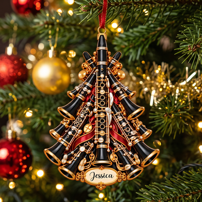 Personalized Clarinet Acrylic Christmas Ornament, Gift For Clarinet Players 49f77945-74a6-40cf-b439-4ef7783c7607-1.png
