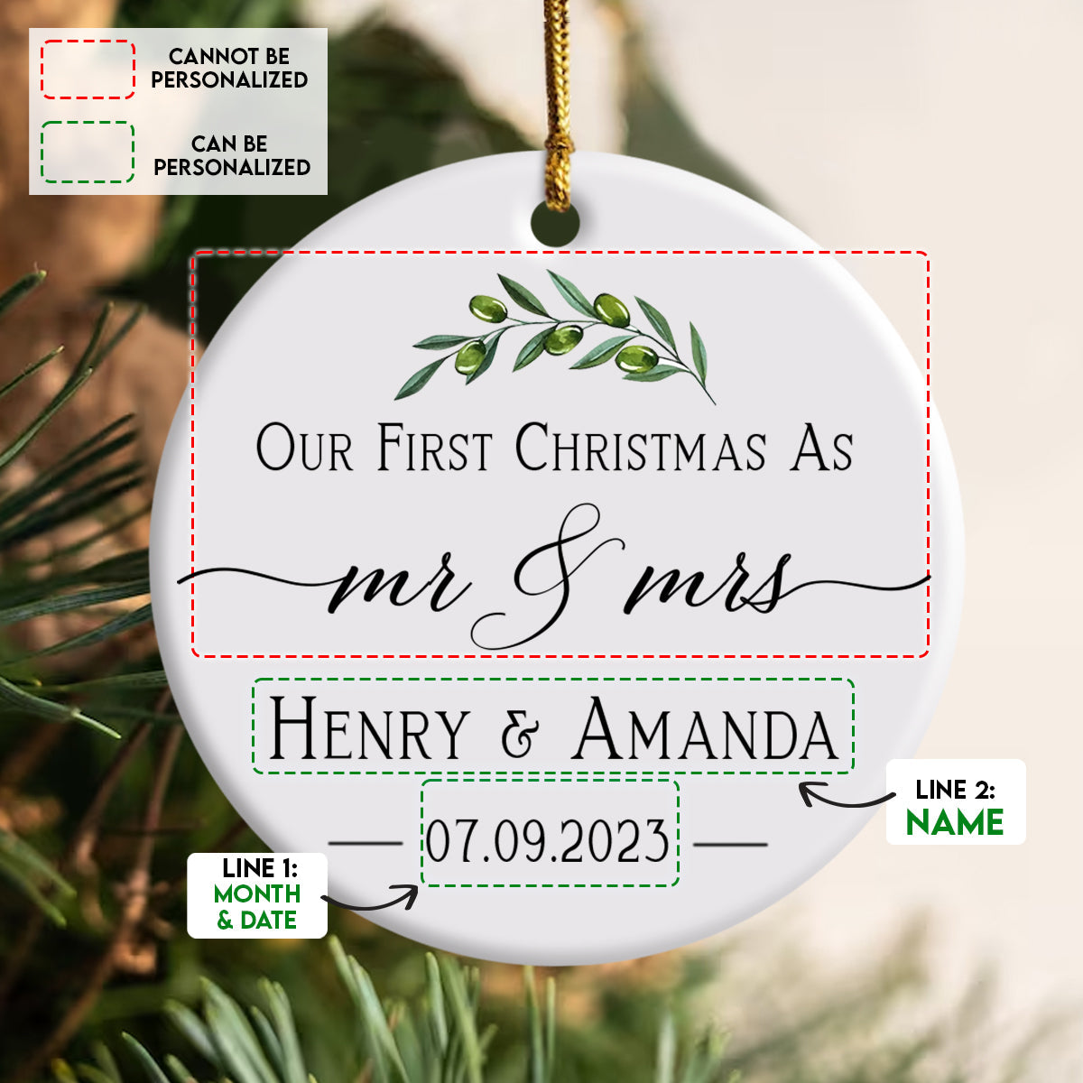 Our First Christmas As Mr. And Mrs. - Personalized Ornament - Christmas Gift 4_06dfb9b0-99e0-4ae9-bf3c-5c0e2f6c05ef.jpg