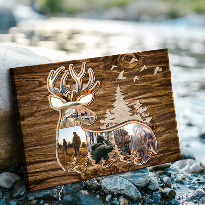 Deer Hunting Photo Collage - Personalized Canvas - Gift For Father, Father's Day, Birthday Gift 4_0db7d6dc-4151-4f09-9000-9d1494383dfd.jpg