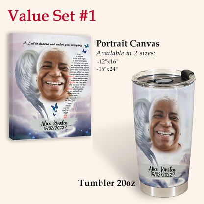 In Loving Memory Gifts - As I Sit In Heaven Angel Wings - Personalized Tumbler Cup 4_0e109efb-f024-47da-94f1-b85620c62d03.png