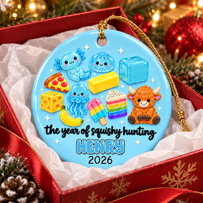 The Year of Squishy Dumpling Cute Characters- Personalized Ceramic Ornament