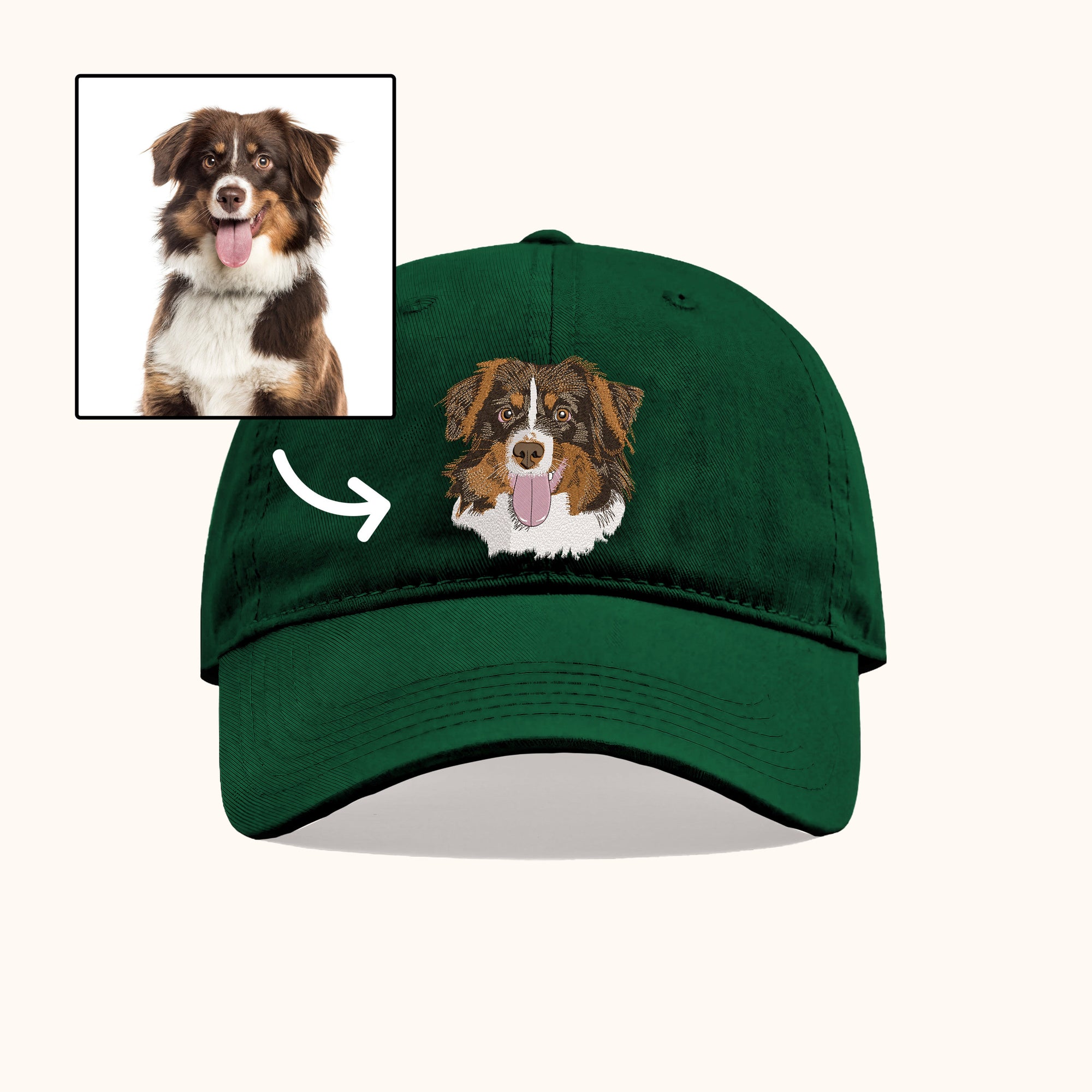 Custom Embroidered Pet Hat with Photo, Personalized Dog Dad Hat, Custom Pet Face Cap, Cat Hat, Dog Mom cap, Unique Gift for Dog Lovers