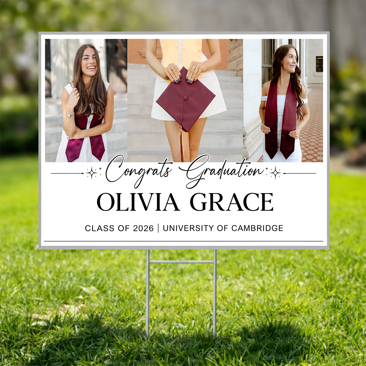 Class Of 2026 Photo Yard Sign - Personalized Lawn Sign