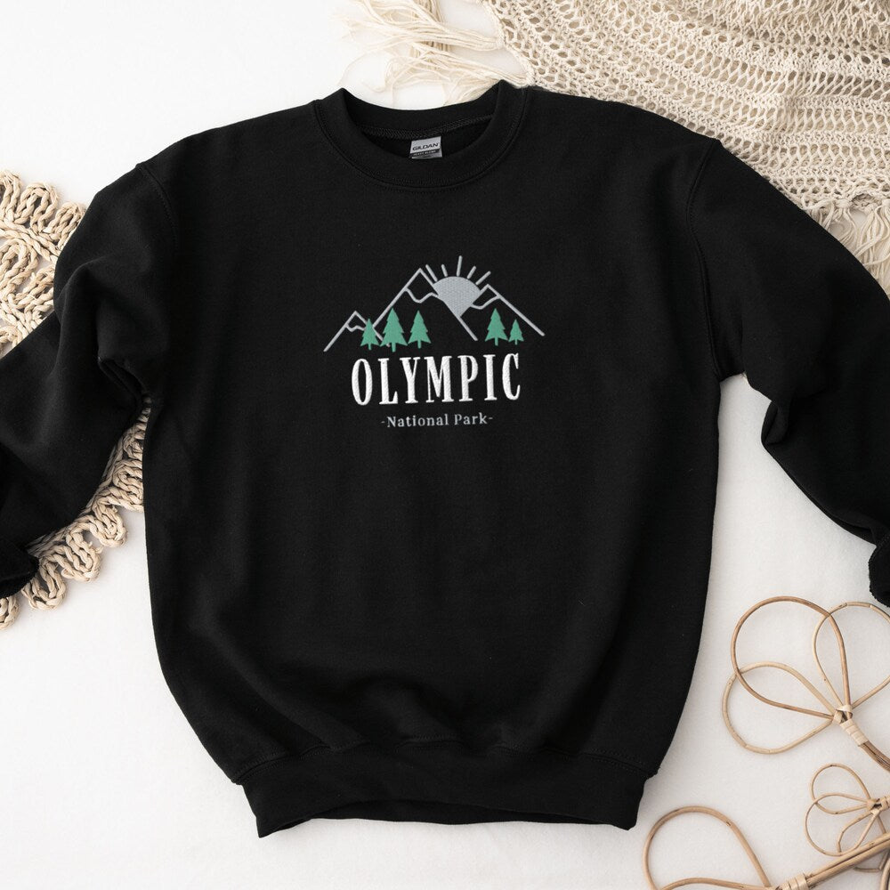 Olympic Sweatshirt, Olympic National Park, Embroidered Sweatshirt, National Park Sweater, Embroidered Sweater, Mountain Shirt 4_2a58b77b-77f2-4f9a-ade8-59705fd17b65.jpg