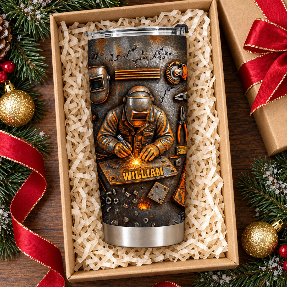 Gift For Welders Showcasing Craftsmanship and Tools,Stainless Steel Tumbler,Gift For Handyman