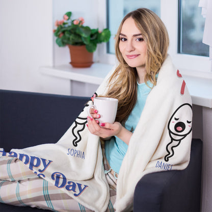 Thanks For Not Pulling Out - Personalized Blanket - Funny, Gift For Dad, Father's Day Gift, Birthday Gift 4_3cba8e75-f50b-4742-8efb-d49e6769a901.jpg