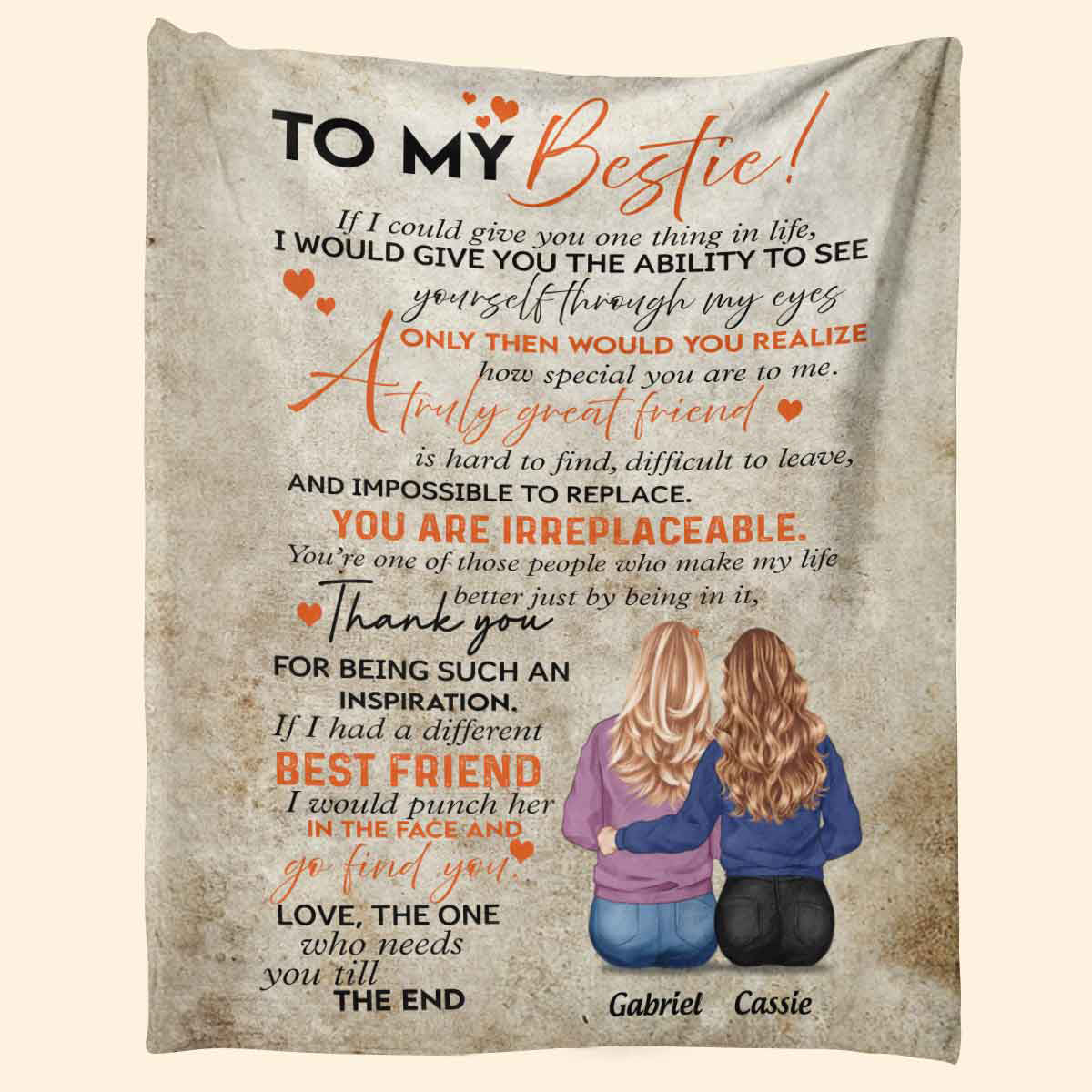 To My Bestie - Personalized Blanket - Gift For Besties, Friends, Sister Blanket - Gift For Bestie 4_401c9d1a-f1b0-4295-8d15-da4dbb3ea305.jpg