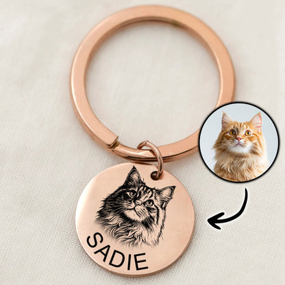 A Piece of My Pet - Stainless Steel Keychain
