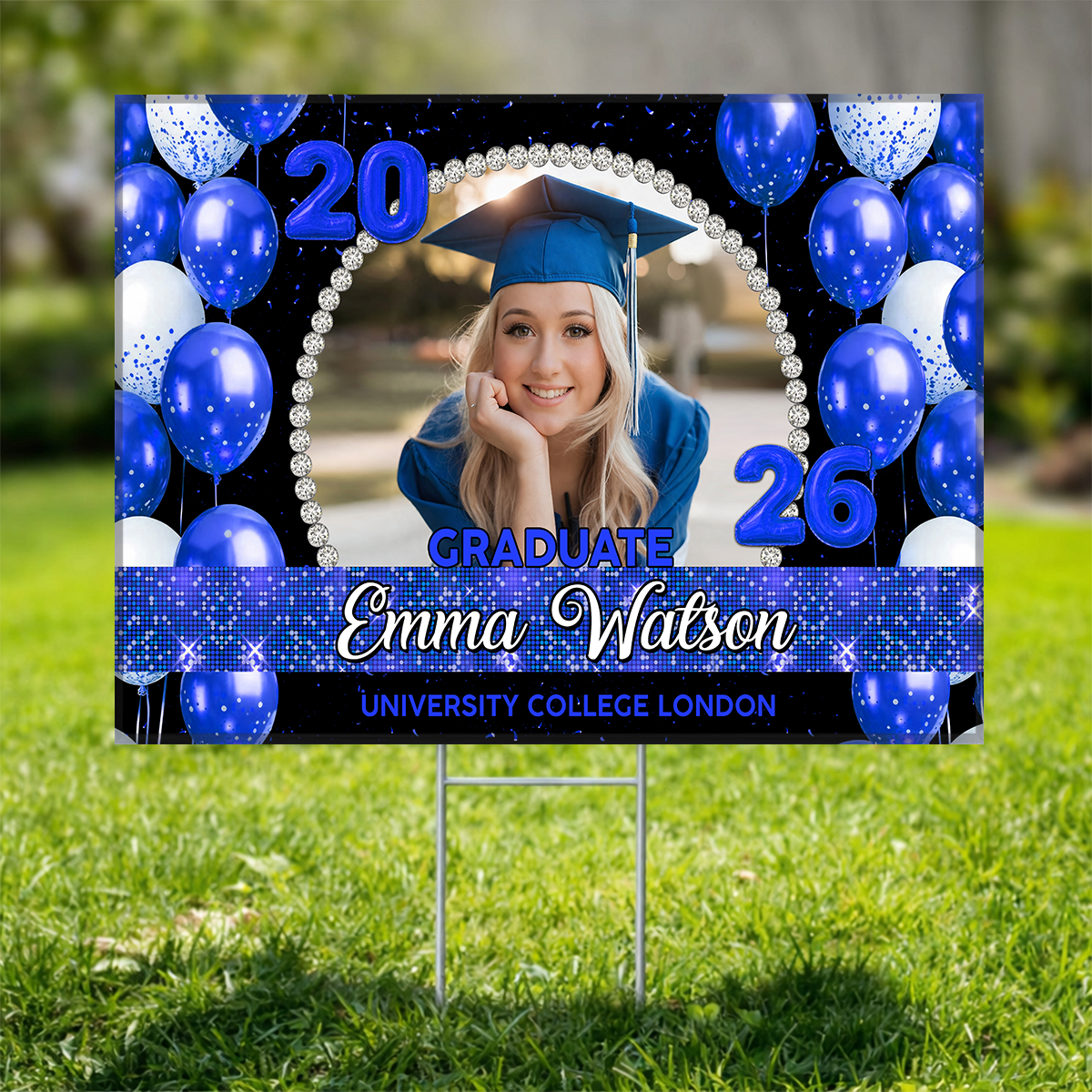 Class Of 2026 Bubble Yard Sign - Personalized Lawn Sign