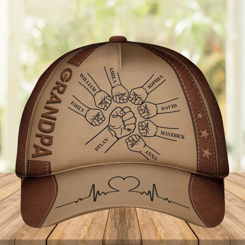 Pop Pop Fist Bump - Personalized Classic Cap - Gift For Grandpa, Father's Day, Birthday Gift 4_56d964d0-8a60-49fd-8512-afaabbe0074f.jpg