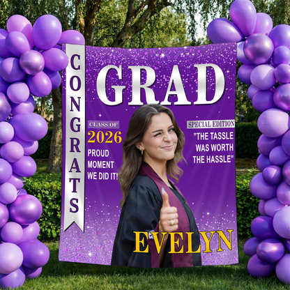 Party Backdrop - Personalized Graduation Decor
