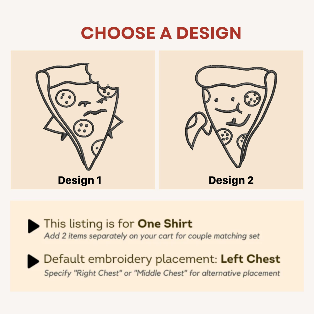 Pizza Bite Matching Embroidered Couple Shirts, Custom Couple Shirts, Couple Gift, Newlywed Gift, Wedding Gift, Funny Valentines Gift 4_770d69dd-1472-494d-8511-e78ed55026a1.png
