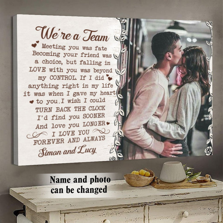 We're a team custom photo Canvas gift for couple 4_77a945cf-0606-4997-ade5-d5f6c8061fa7.jpg