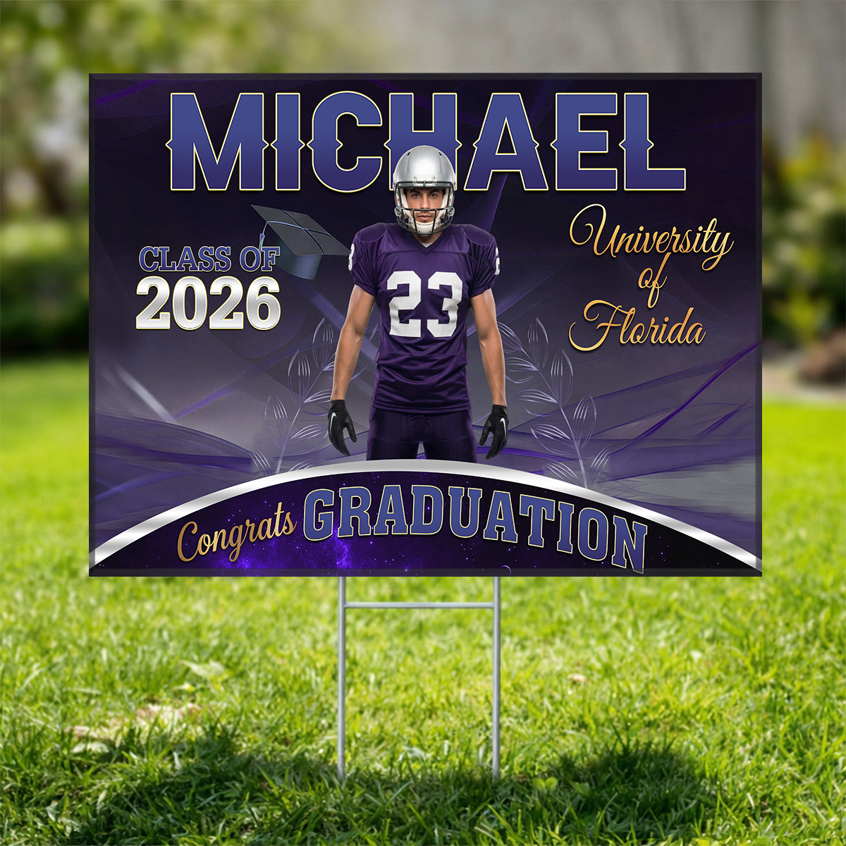 School Name Graduation Yard Sign Class of 2026 Lawn Sign