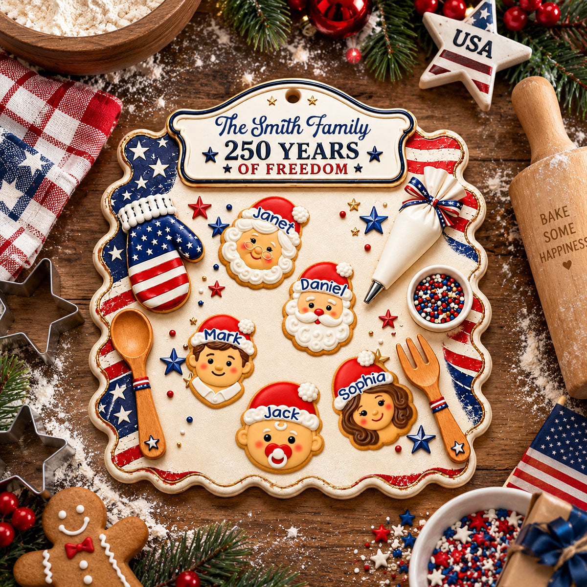 Christmas Baking Memories 250 Years Ornament - Real 3D Raised Ornament