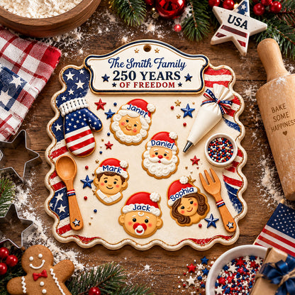 Christmas Baking Memories 250 Years Ornament - Real 3D Raised Ornament
