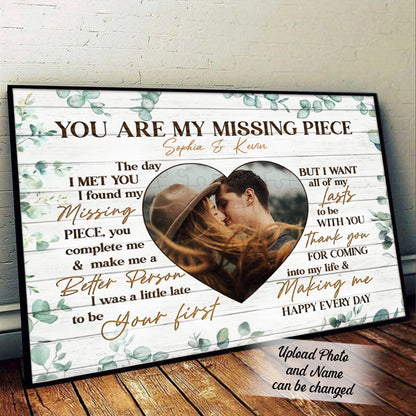 You Are My Missing Piece Couple Custom Photo Personalized Poster-Canvas Gift For Couple 4_8.jpg