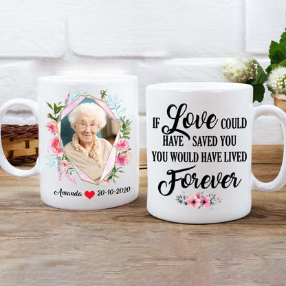 Flower Mom You Would Have Lived Forever Photo Mug Memorial Gift 4.jpg