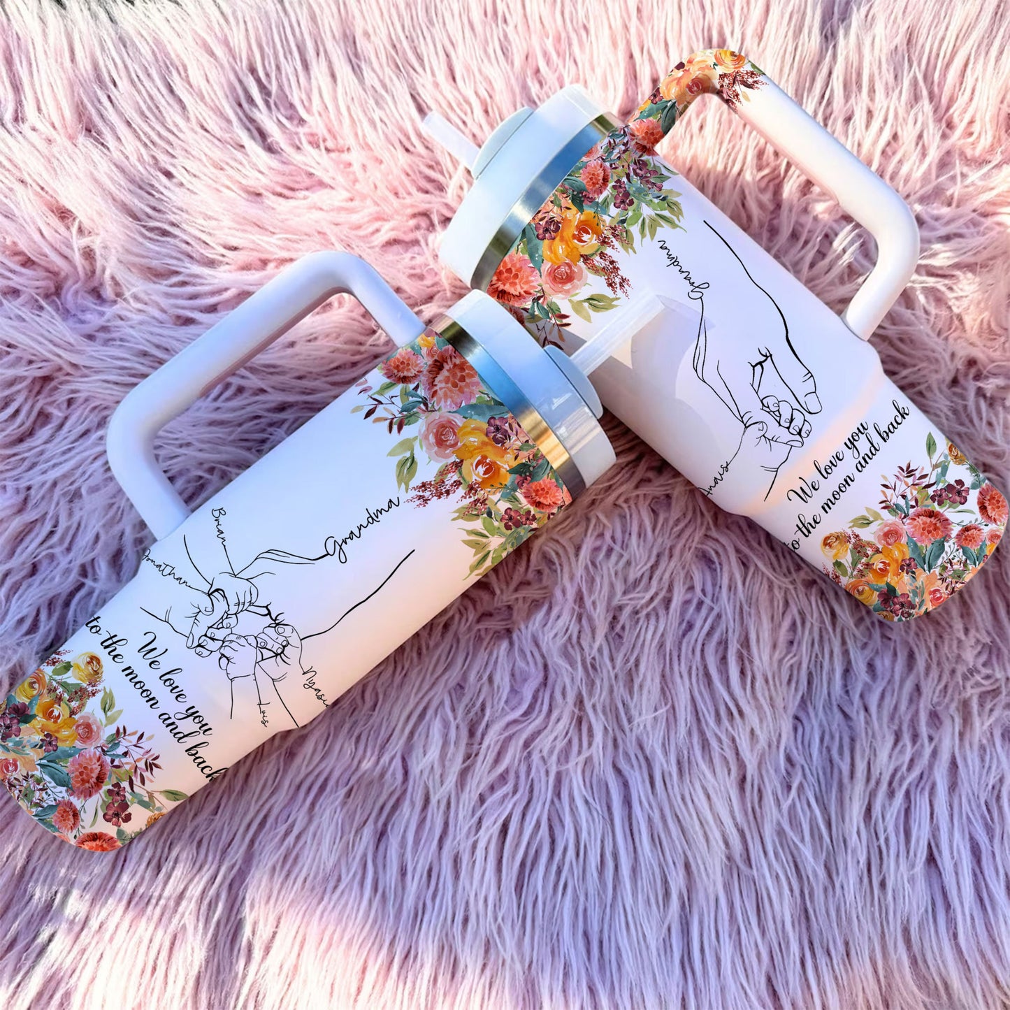Grandma We Love You To The Moon And Back - Personalized Tumbler - Gift For Mother 4_8f40b776-25c0-4d7f-81f0-361d8f3d8787.jpg
