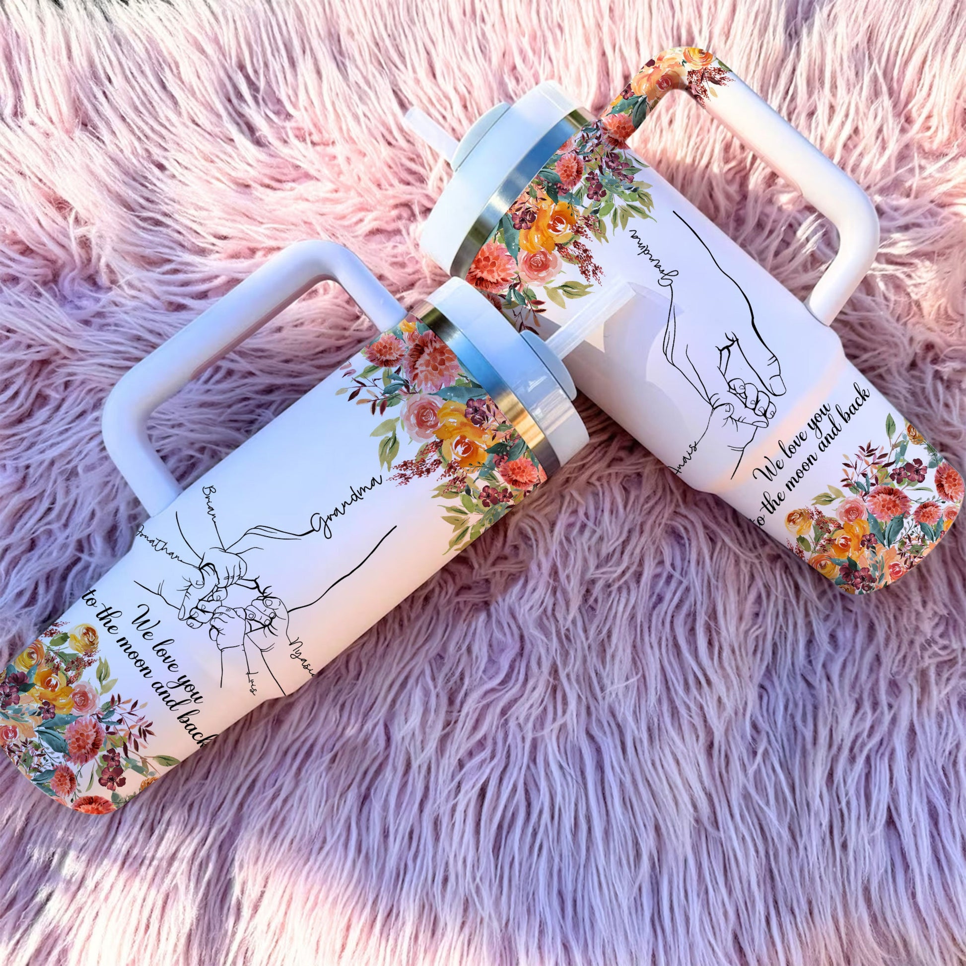 Grandma We Love You To The Moon And Back - Personalized Tumbler - Gift For Mother 4_8f40b776-25c0-4d7f-81f0-361d8f3d8787.jpg
