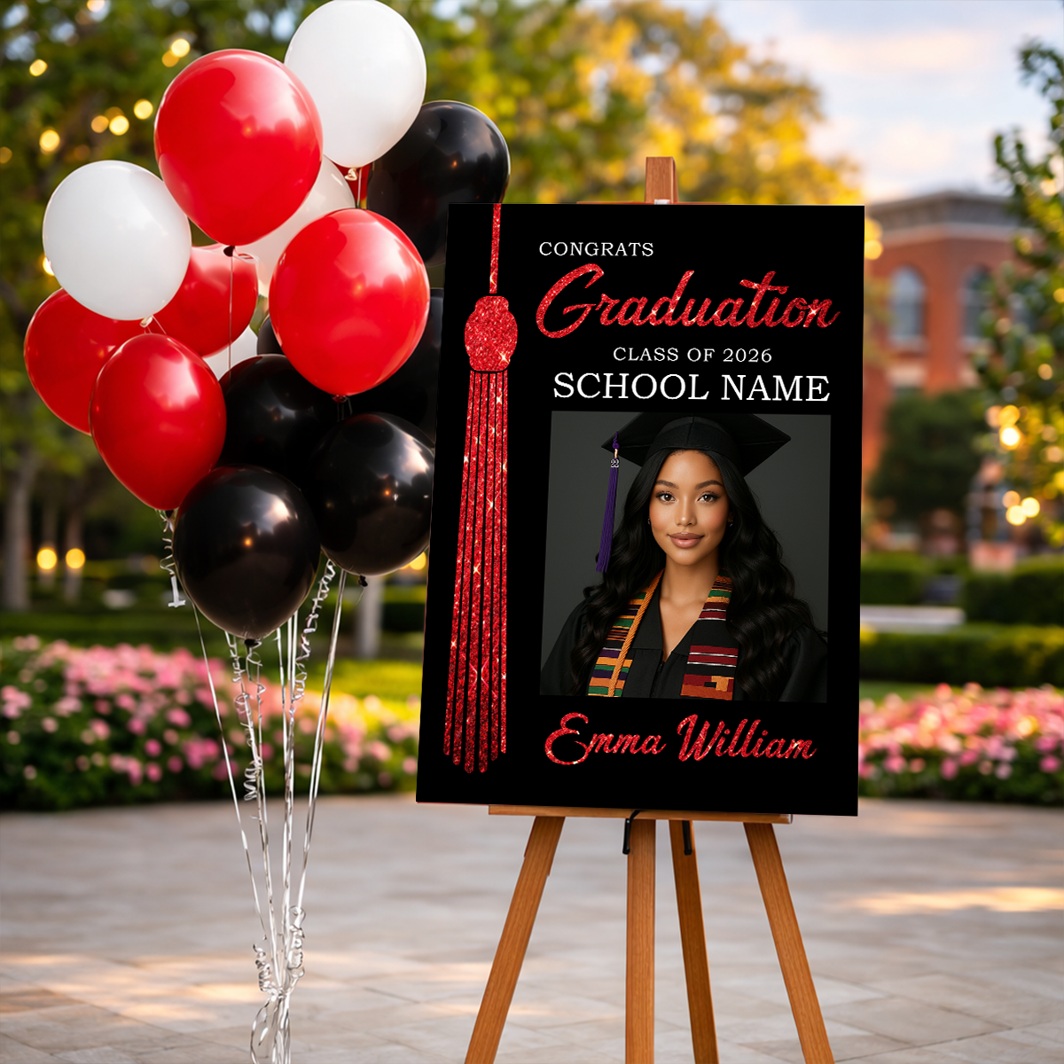 The Tassel Was Worth The Hassle Graduation - Graduation Welcome Sign Custom Photo Party Sign