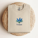 Texas Bluebonnets Sweatshirt, Embroidered Texas Shirt, Texas Crewneck Sweater, Embroidered Bluebonnets Shirt, Texas Bluebonnets 4_a9b77247-2243-41a4-85c8-7fd5e98b3b34.jpg