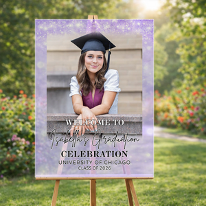 Glitter Graduation Personalized Acrylic Welcome Sign