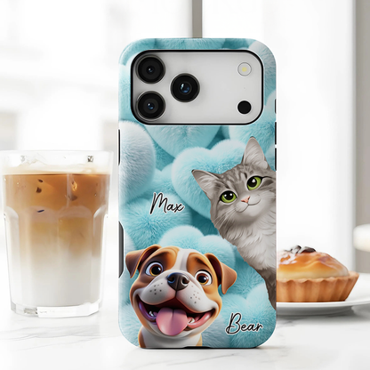 Love My Fur Babies - Personalized Custom 3D Effect Phone Case