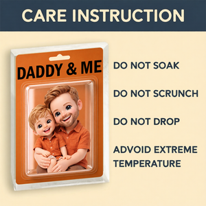 Custom Dad & Child Cartoon Figure Daddy & Me Acrylic Block