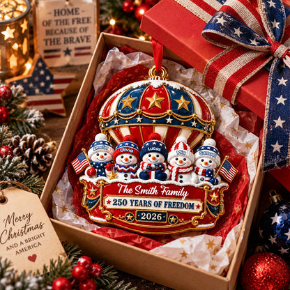 Snowman Ornament 250th Anniversary - Real 3D Raised Ornament