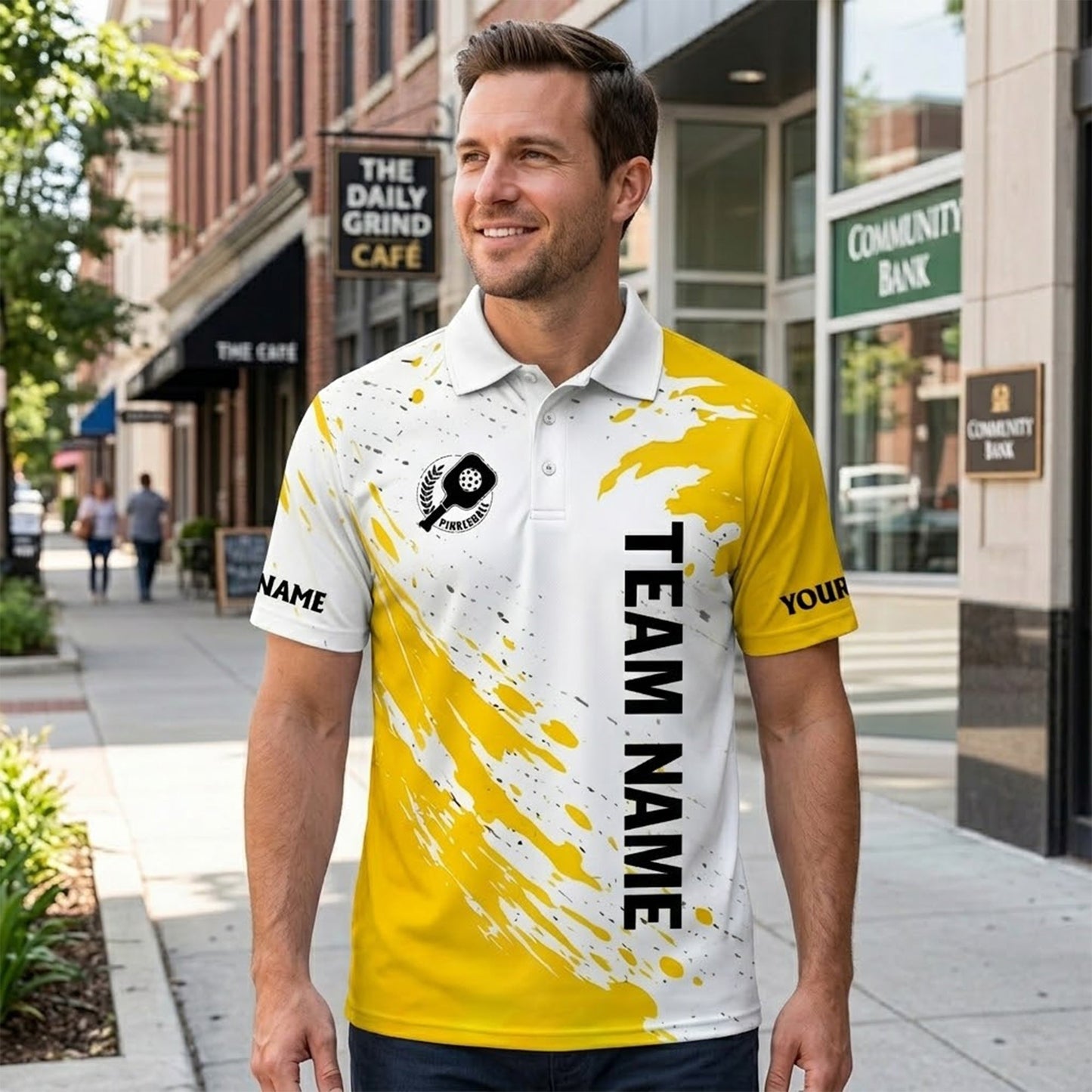 Custom Pickleball Polo Shirt Personalized Team Name