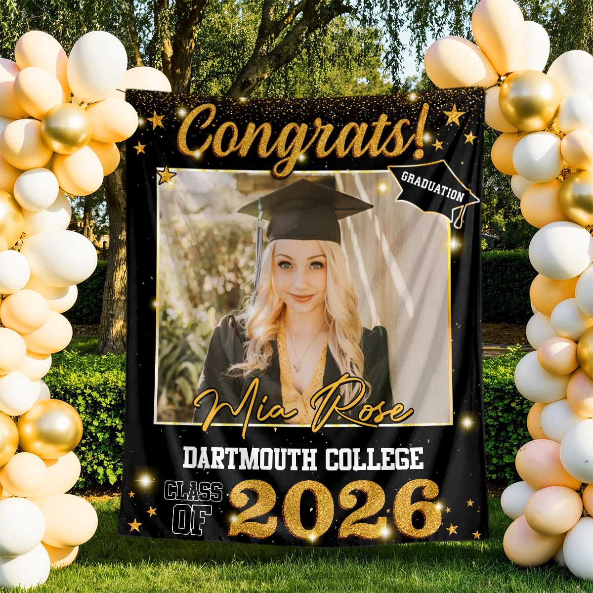 Class Of 2026 Custom Graduation Party Backdrop - Personalized Graduation Backdrop