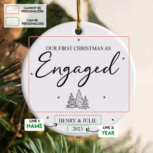 1st Christmas Engaged Christmas Cone Trees - Personalized Ornament - Christmas Gift 4_e3503b94-b005-495d-9c11-177cf6eb8193.jpg