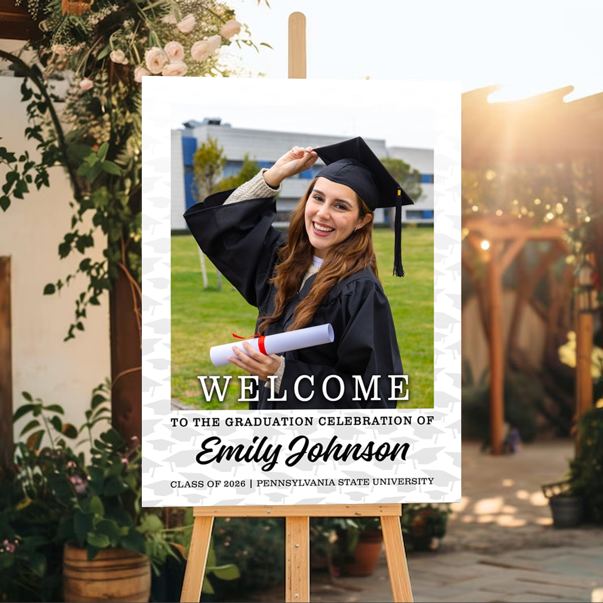 Class Of 2026 Congrats Graduation - Personalized Welcome Sign