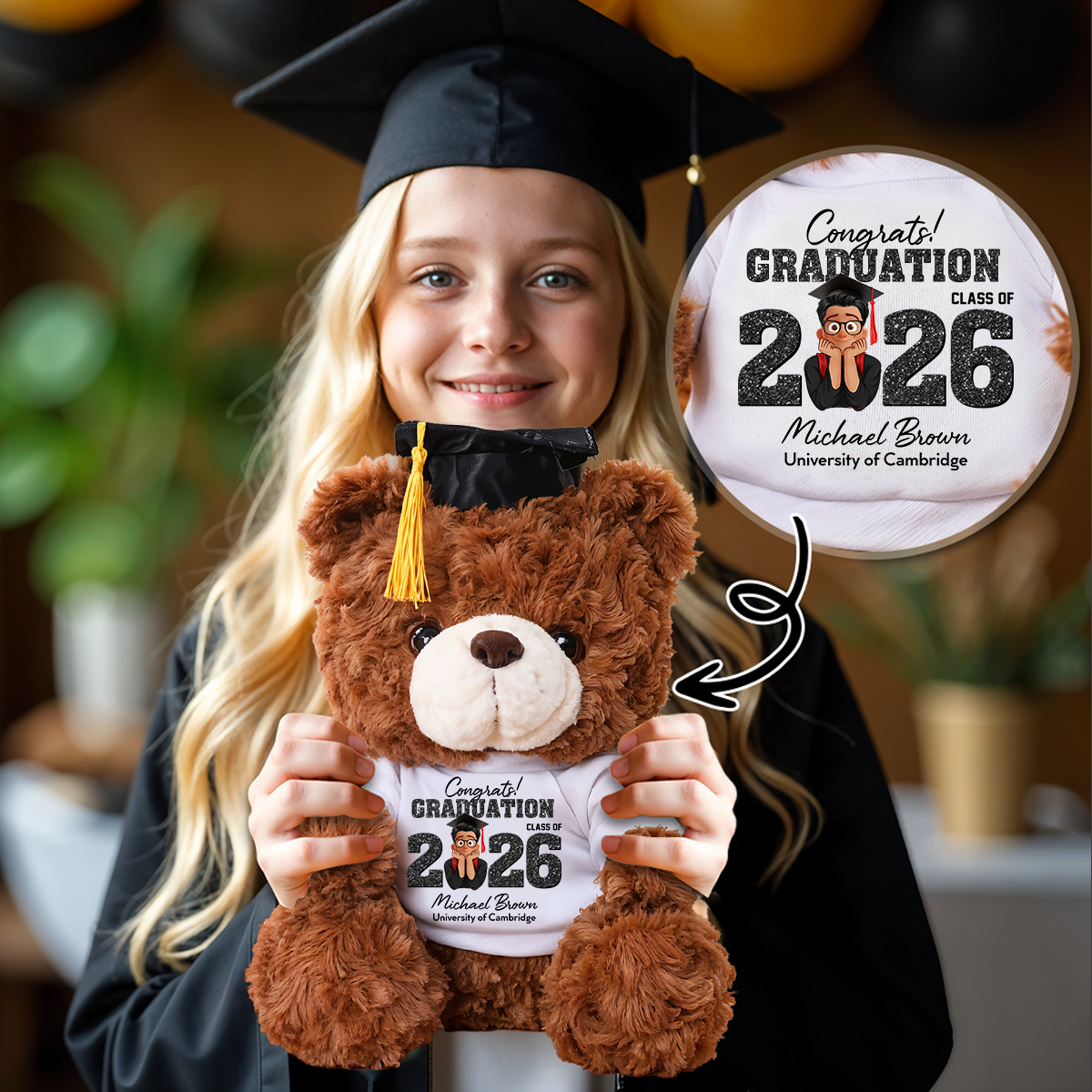Congrats 2026 Personalized Graduation Teddy Bear