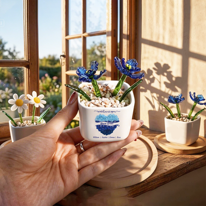 We Love You - Personalized Glass Everlasting Flowers