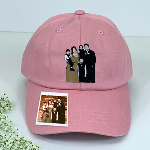 Custom Embroidered Family Portrait Classic Cap from Photo