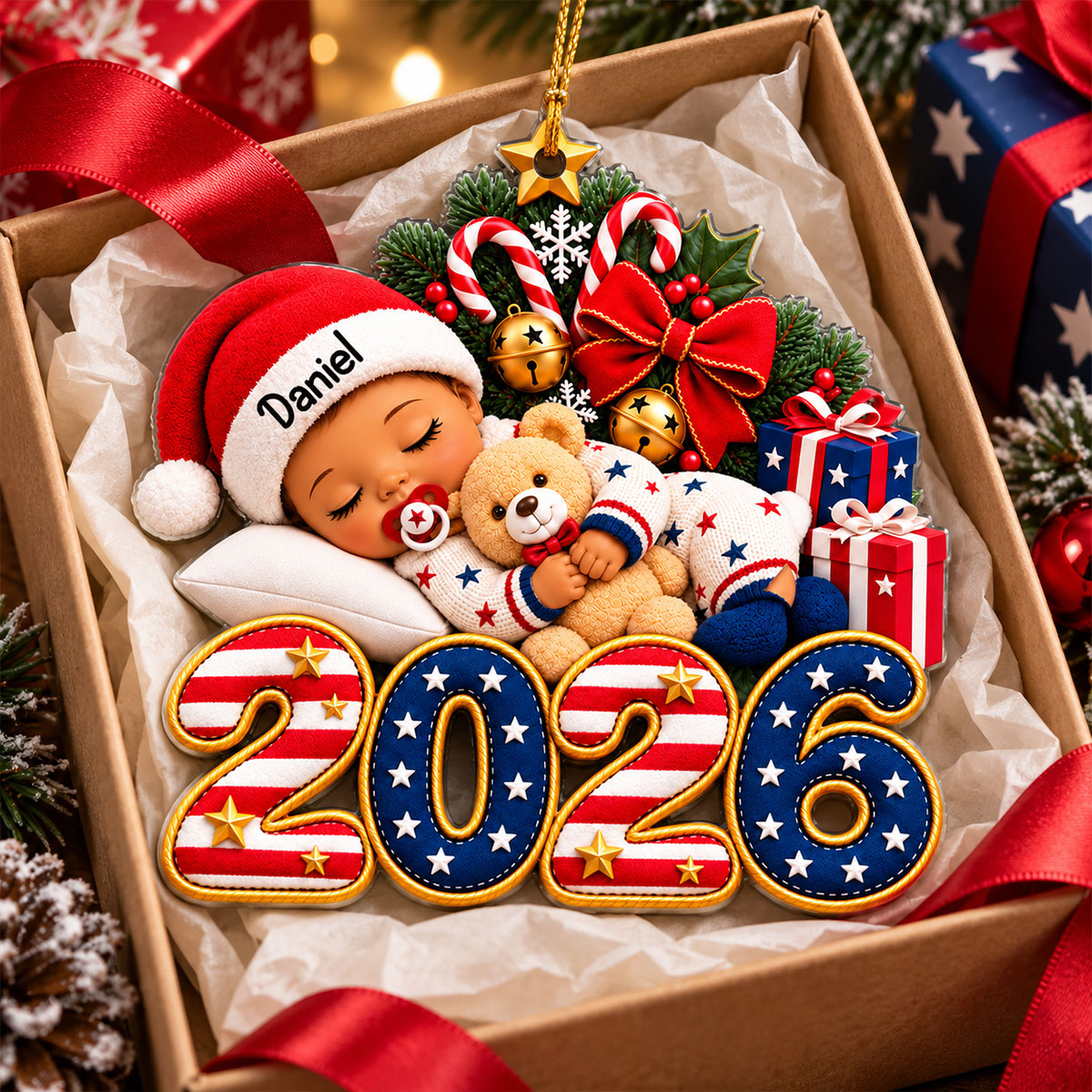 Christmas Dream Baby Ornament - Personalized Acrylic Ornament 4a0f71fc-8524-47f8-9742-c56bc009e481-3-1-.jpg