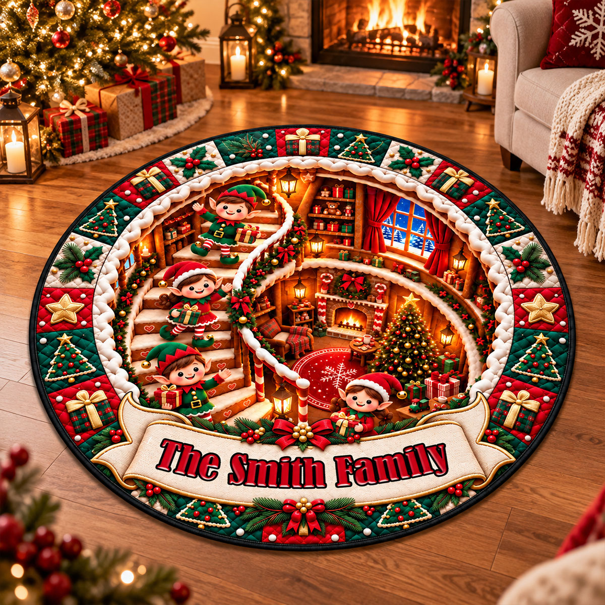 Merry Moments All Season 3D Illusion Quilted Rug - Personalized Quilted Mat 4a20d42e-398f-4b0f-aa15-430845d70436-4-3-.jpg